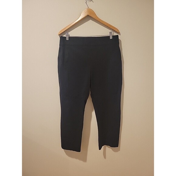 SPANX Perfect Fit Ponte Slim Straight Leg Pants Black 20254Q Size 1X Petite Work - Picture 3 of 8